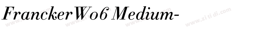 FranckerW06 Medium字体转换